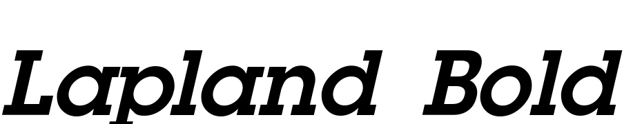 Lapland Bold Italic Yazı tipi ücretsiz indir